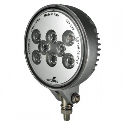 Faro ausiliario a Led Eurolites 8 Cree Led 1400 lumen rotondo