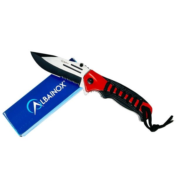 Albainox Clip Folding Knife Red 9,3 cm – Utensile pieghevole con clip ...