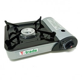 T-Trade PGS Dc black fornellino a gas portatile doppia connessione