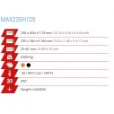 Max 235x180H105-NERO C/SPUGNE